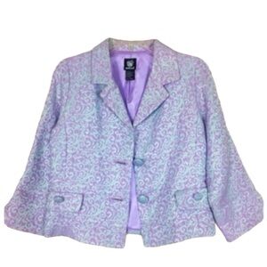 Dollhouse Satin Brocade Suit Jacket Violet Size M